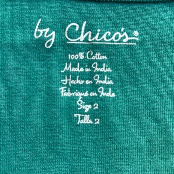 Chicos basic tank scoop neck green pink size 2 bundle new - Picture 4 of 12